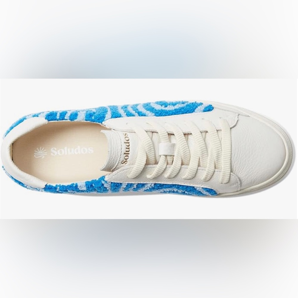 Soludos Women’s Ibiza Platform Psychedelic Spiral Marine Blue Size 7.5 New - Picture 3 of 6